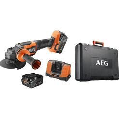 Углошлифмашина AEG Powertools BEWS 18-125BLPX2-502C (4935480858) с 2-мя АКБ