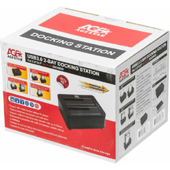 Бокс для накопителей AgeStar 3UBT8 (серебристый/черный)