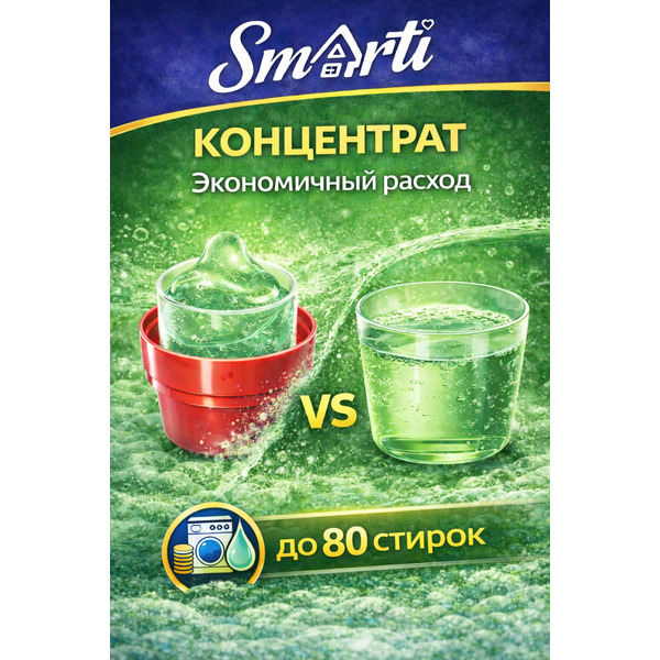 Гель для стирки Smarti ALL in ONE для цветного 2L (80 стирок)