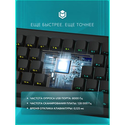 Клавиатура IO by Red Square Type 68 Magnetic g3ms Magnetite Ice io262 (черный)