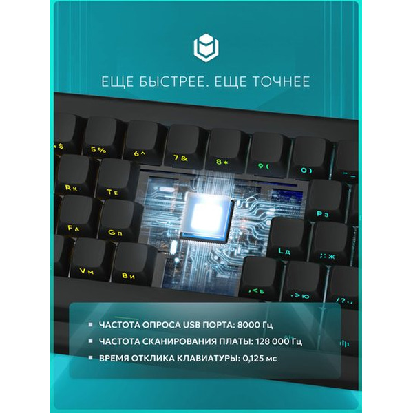 Клавиатура IO by Red Square Type 68 Magnetic g3ms Magnetite Ice io262 (черный)