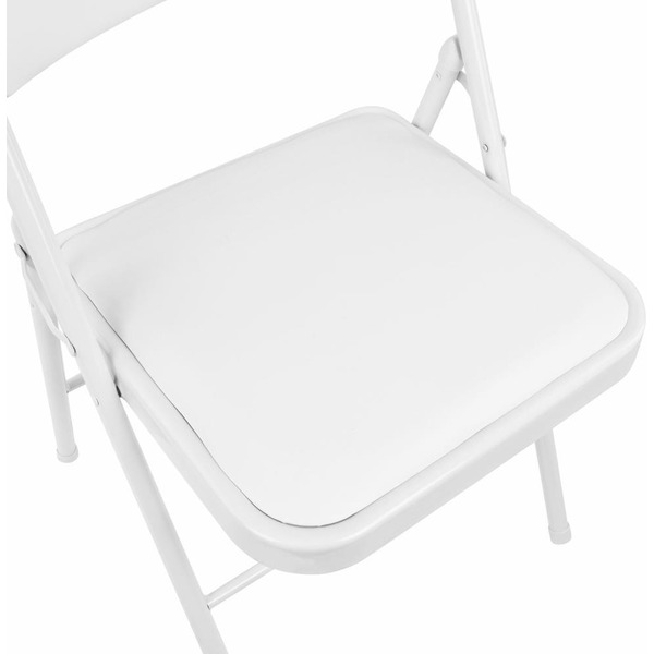 Стул складной BRABIX Golf Plus CF-003 КОМФОРТ (белый каркас, кожзам белый) 533028