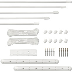 Сушилка для белья Sundays Home Потолочная 5 прутьев 110см (алюминий/белый)