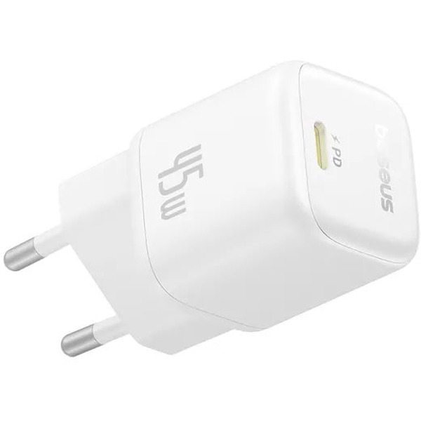 Сетевое зарядное устройство Baseus PicoGo GaN Fast Charger 1C 45W P10176800213-00 (белый)