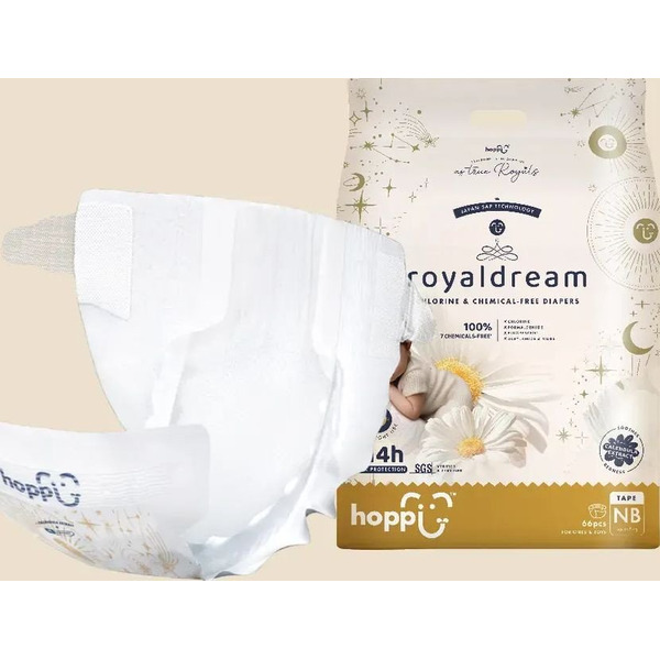 Подгузники Hoppi RoyalDream для новорожденных до 5кг HB-040-NB (66шт)