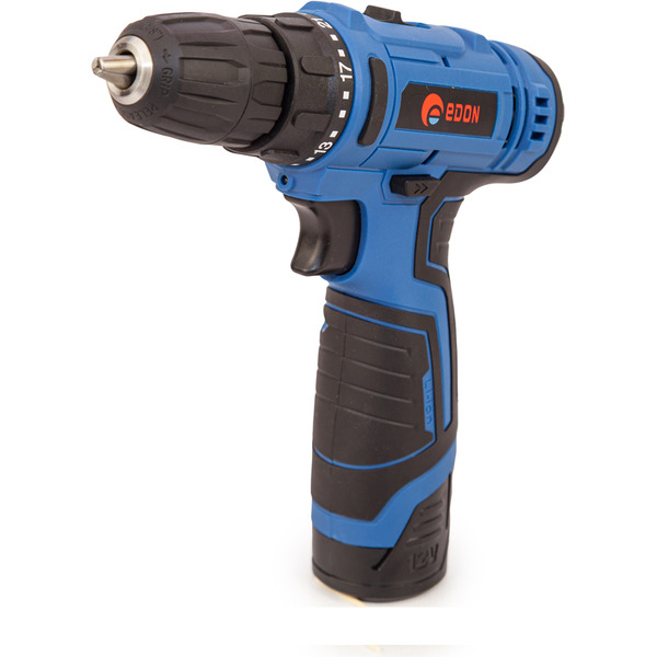 Дрель-шуруповерт Edon CF-1201 (с 2-мя АКБ, кейс, набор оснастки)