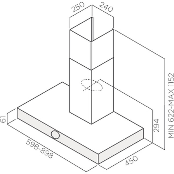 Кухонная вытяжка Jetair Touch BL/A/60
