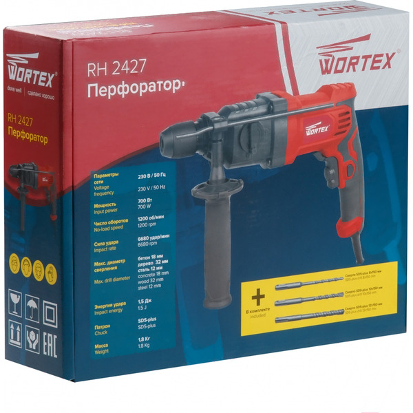 Перфоратор WORTEX RH 2427 (RH242700025)