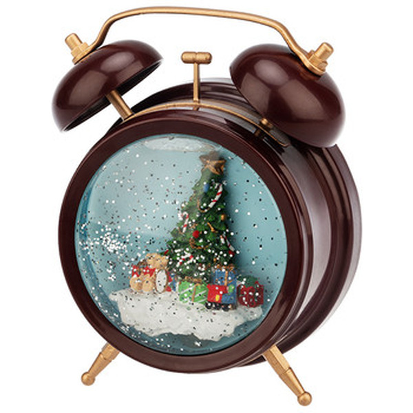 Декоративный фонарь с эффектом снегопада и подсветкой NEON-NIGHT Часы 501-162