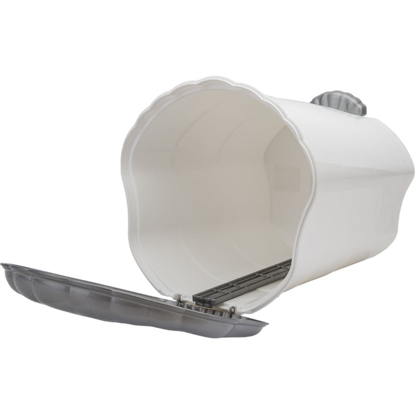 Ведро для мусора с педалью VIOLET 151101 (бело-серый)