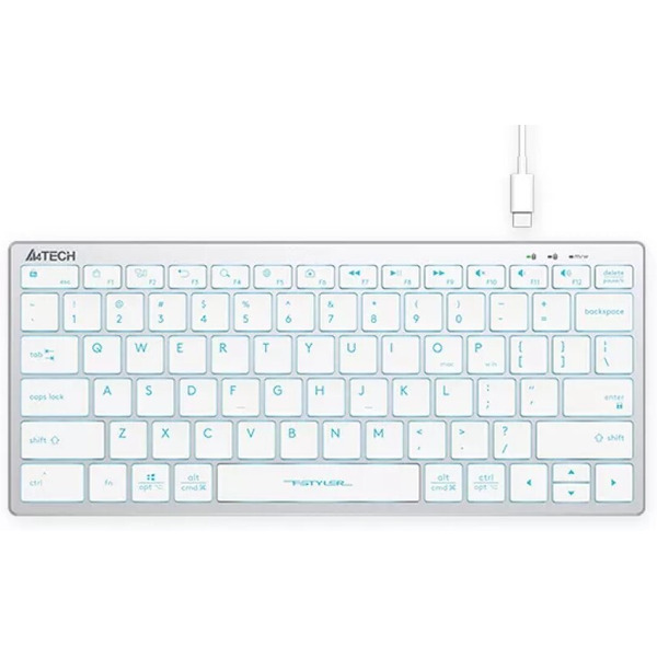 Клавиатура A4Tech Fstyler FX61 (серебристый/белый)