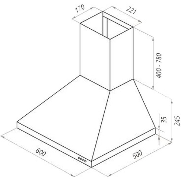 Вытяжка MAUNFELD Retro Light 60 (бежевый)