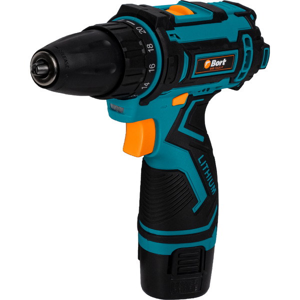 Дрель-шуруповерт Bort BAB-12x2Li-F (93413083) с 1-им АКБ и ЗУ
