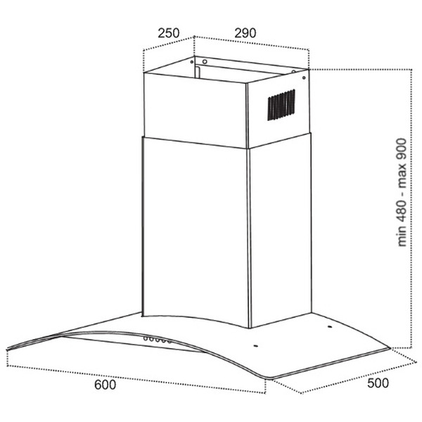 Кухонная вытяжка Germes Alt 60 Black