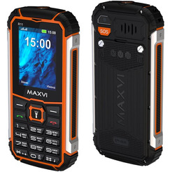 Мобильный телефон Maxvi R11 (черный/оранжевый)