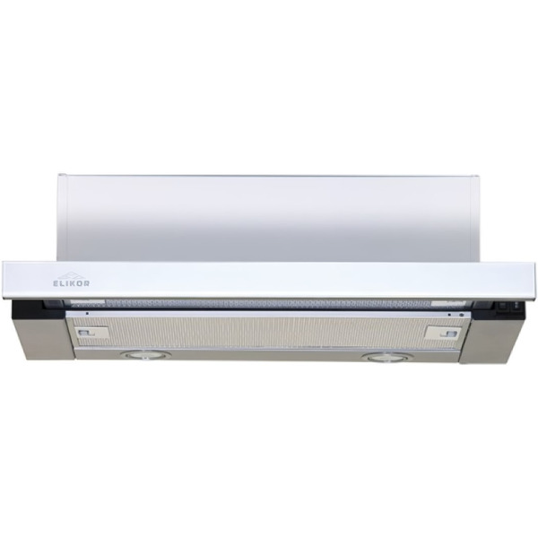 Вытяжка Elikor Интегра Glass 60Н-400-В2Д 940981 (нержавеющая сталь/белое стекло)