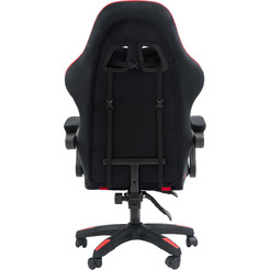 Вибромассажное кресло Calviano 1584 (велюр, черный/красный)