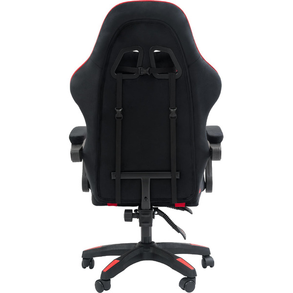 Вибромассажное кресло Calviano 1584 (велюр, черный/красный)