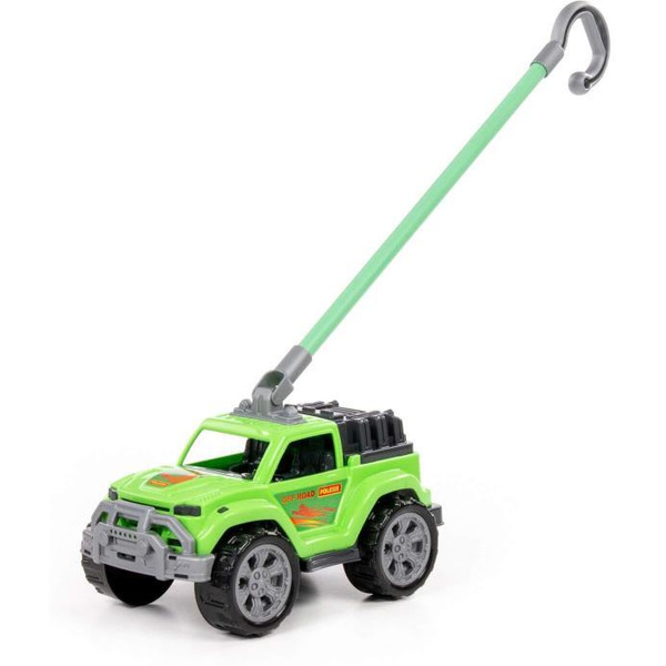 Игрушка-каталка Полесье Легионер с ручкой 63929 (зеленый)