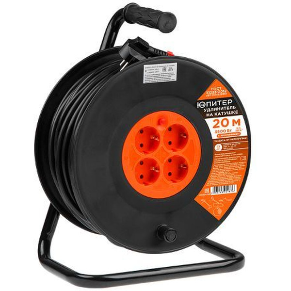 Удлинитель на катушке Юпитер JP8404-04