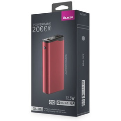 Внешний аккумулятор Olmio QL-20 20000 mAh (красный)