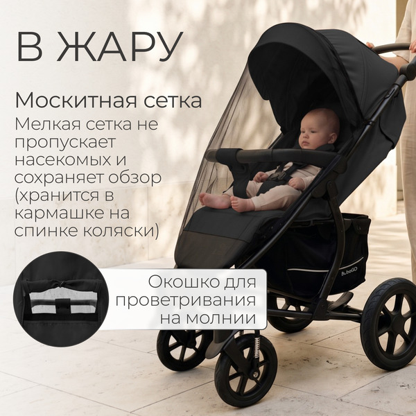 Детская прогулочная коляска Bubago Model One BG 173-2 (черный)