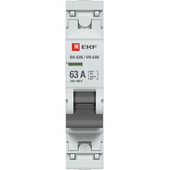 Выключатель нагрузки EKF PROxima ВН-63 1р 63А sl63-1-63-pro S63163