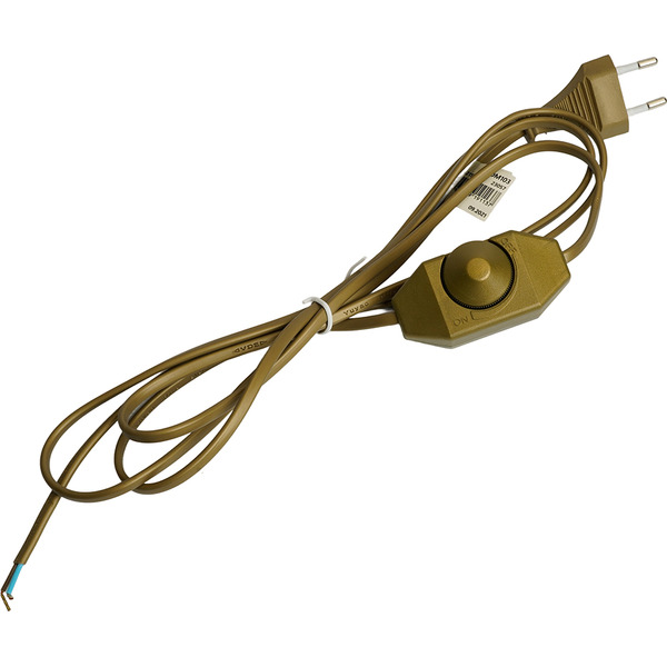 Сетевой шнур с диммером Feron DM103-200W 23057 (1,5+0,5м ,золото)