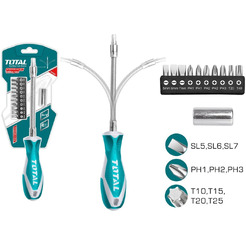 Отвертка с битами Total THT250FL1206
