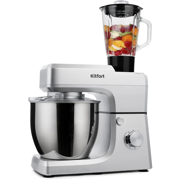 Кухонная машина KITFORT КТ-1339-1 (серебристый металлик)