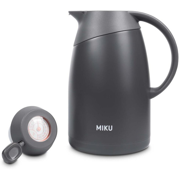 Кувшин-термос с термометром MIKU TH-JG-1500G (серый)