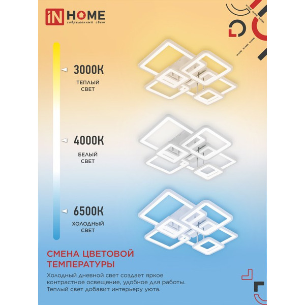 Светильник светодиодный IN HOME ELEGANT ELEGANT ARISTO-W (4690612047317)