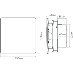 Осевой вентилятор Sparkvent MZ-100 HW MZ04D-W