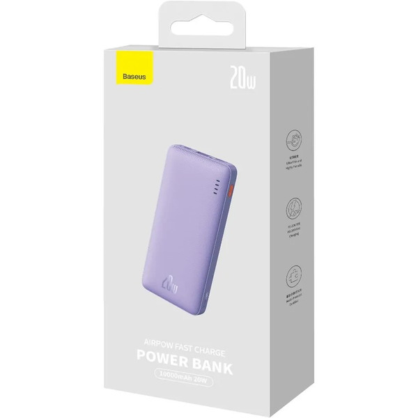 Внешний аккумулятор Baseus Airpow Fast Charge Power Bank 20W 10000mAh (сиреневый)