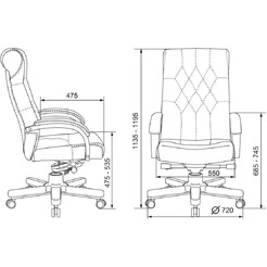 Кресло Бюрократ T-9928WALNUT/CHOK (светло-коричневый)