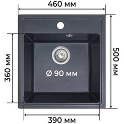 Кухонная мойка Granrus GR-460 (антрацит)