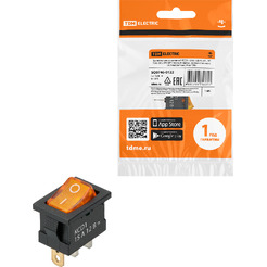 Выключатель клавишный TDM KCD1-101N 12В 1P желтый SQ0746-0133