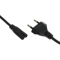Кабель Premier 5-180 IEC C7 (2-pin) Евровилка (5-180(0.5) 1.8) (1.8м, черный)
