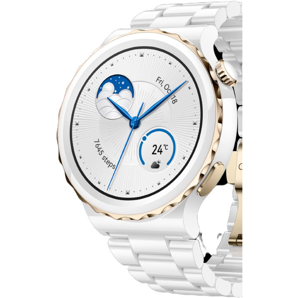 Умные часы Huawei Watch GT 3 Pro Ceramic 43 мм (FRG-B19) Gold Bezel с керамическим ремешком