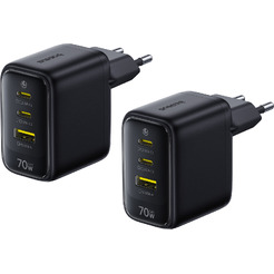 Сетевое зарядное Baseus EnerFill FE22 70W E0123500 (черный)