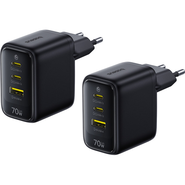 Сетевое зарядное Baseus EnerFill FE22 70W E0123500 (черный)