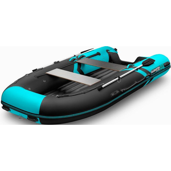 Надувная лодка Gladiator E420S (черно-бирюзовый)