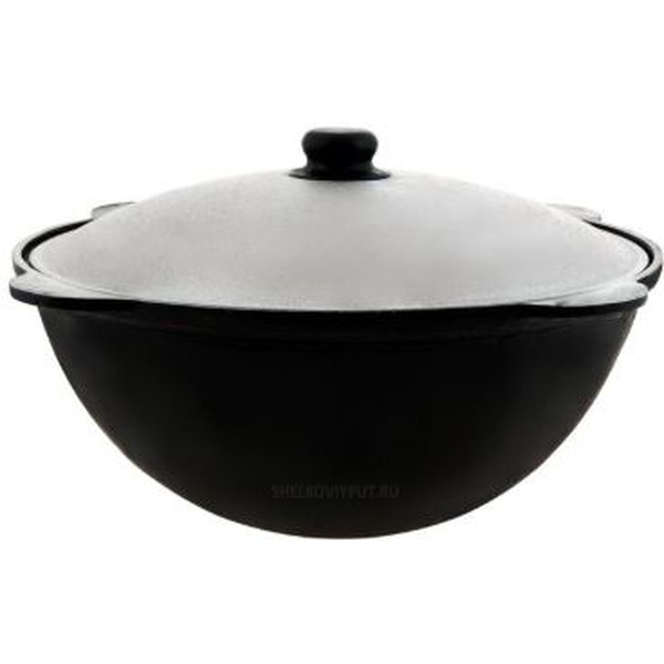 Казан CHUGUN INVEST LLC Узбекский с алюминиевой крышкой (10 л, круглое дно)