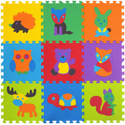 Коврик-пазл напольный ЮНЛАНДИЯ Зверушки 664666