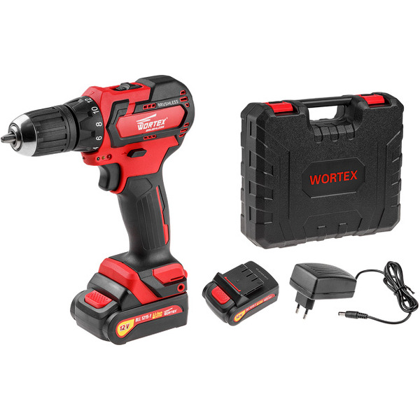 Аккум. дрель-шуруповерт WORTEX BD 1215-1 DLi (BLD12151DLi0029) с 2-мя АКБ, кейс