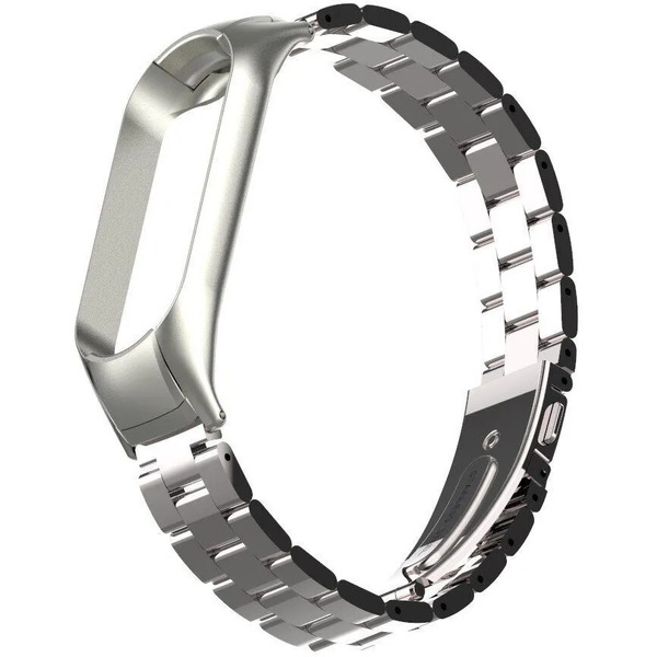 Ремешок Bingo Stainless для Xiaomi Mi Band 3/4 Серебристый