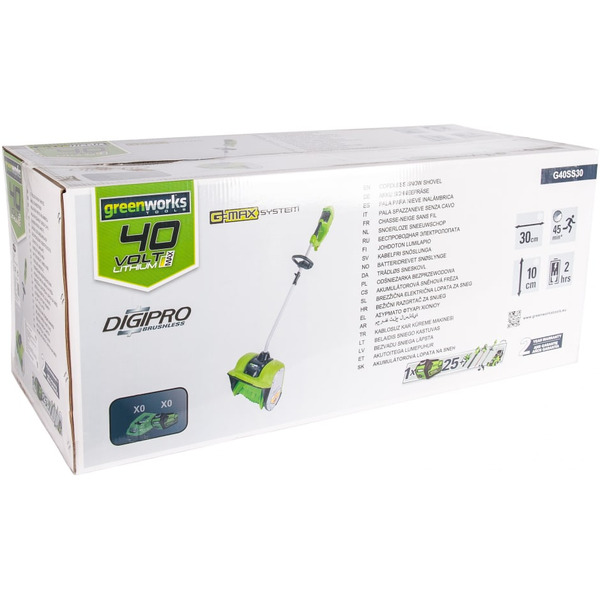Снегоуборщик Greenworks GD40SSK4 (с АКБ 4000 mAh)