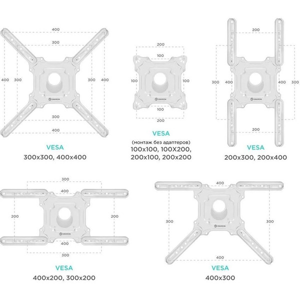 Кронштейн для телевизора Onkron M4 (белый)