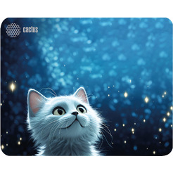 Коврик для мыши Cactus White Cat CS-MPC-D11M