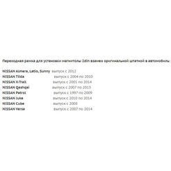 Рамка Incar RNS-N05 (NISSAN Almera 13+,Tiida, Xtrail, Qashqai 06-13, Juke)